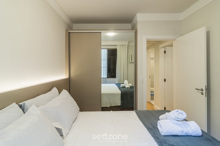 Apto com 3 quartos a 120m da praia central LHE0201