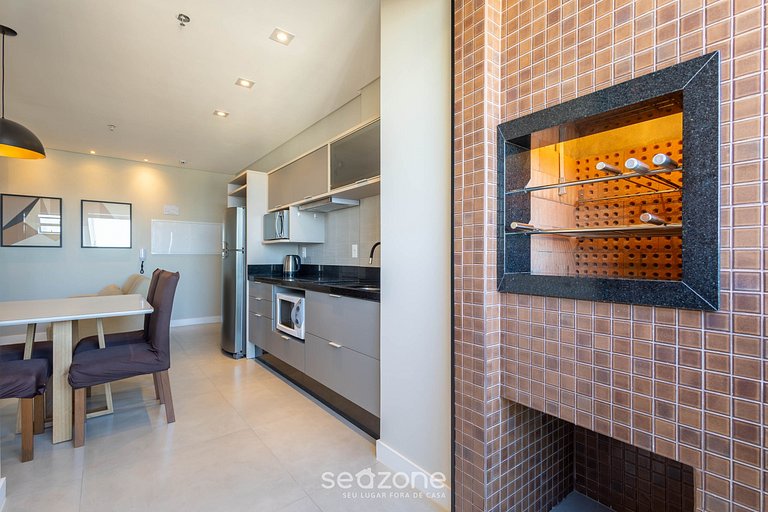 Apto c/ varanda, churrasqueira e vista mar MHF1808