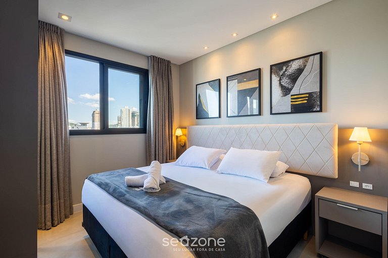 Apto c/ varanda, churrasqueira e vista mar MHF1808