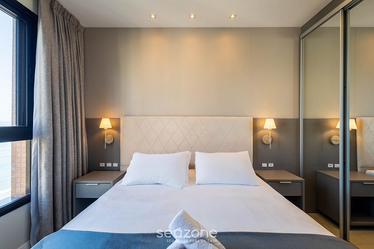 Depto con balcón, parrilla y vista al mar MHF1808