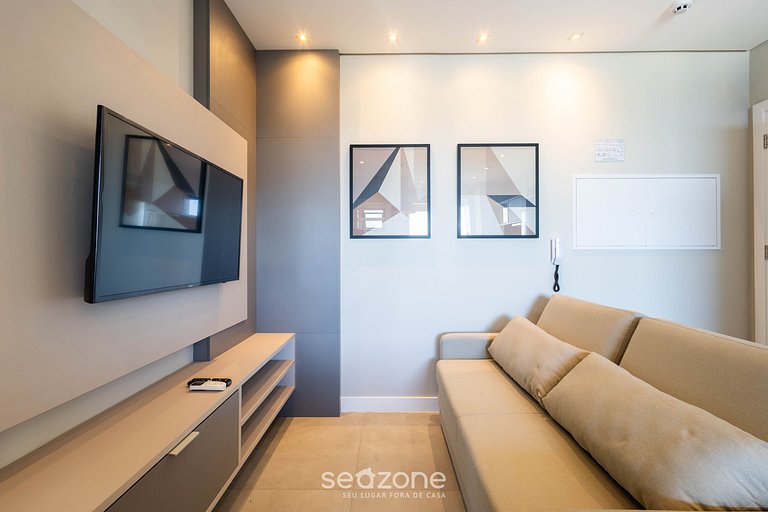 Apto c/ varanda, churrasqueira e vista mar MHF1808