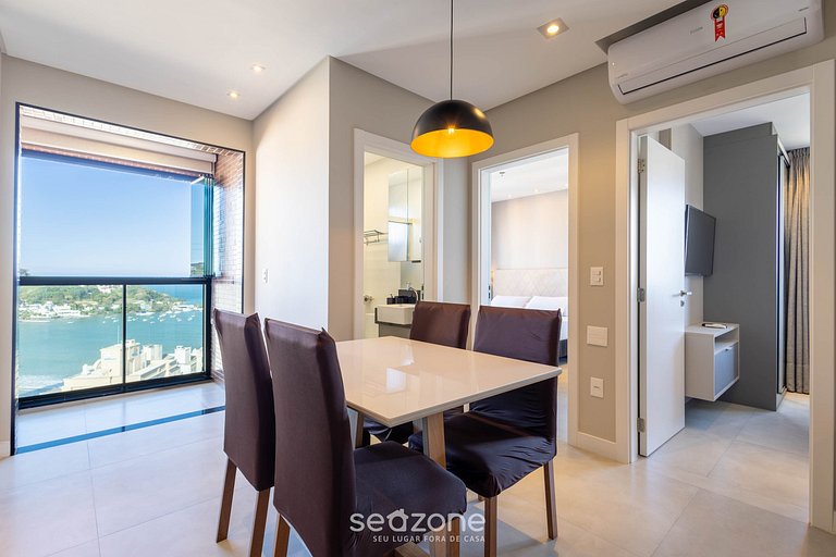 Depto con balcón, parrilla y vista al mar MHF1808