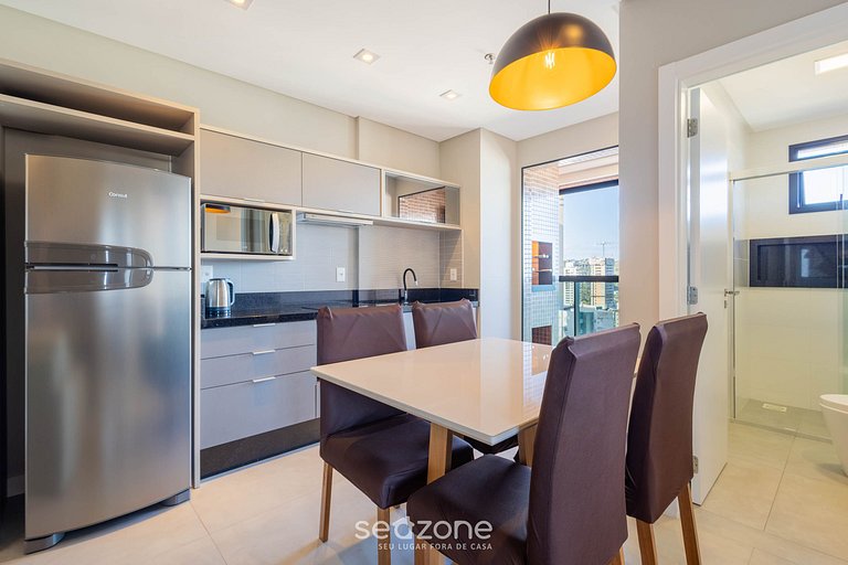 Apto c/ varanda, churrasqueira e vista mar MHF1808