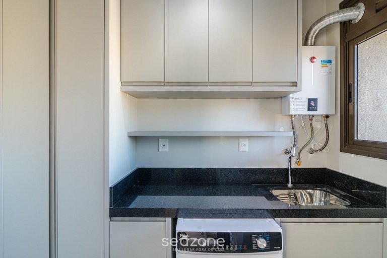 Apto c/ churrasquera a 100 m da Praia EVR1403