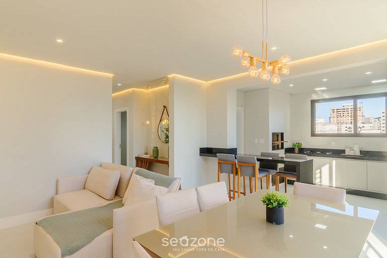 Apto c/ churrasquera a 100 m da Praia EVR1403