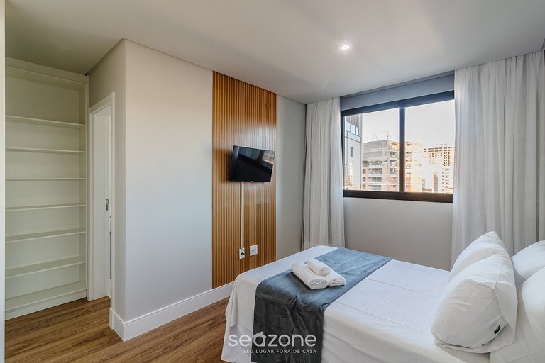 Apto c/ churrasquera a 100 m da Praia EVR1403