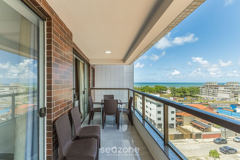 Apto c/ vista al mar en edf. c/ piscina MMD0605