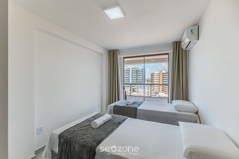 Apto c/ vista al mar en edf. c/ piscina MMD0605