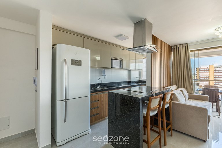 Apto c/ vista mar em prédio c/ piscina MMD0605