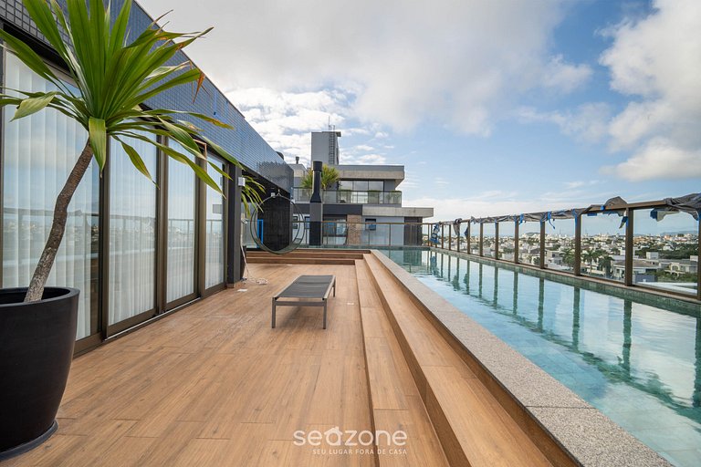 Apto c/ varanda e churrasqueira em Jurerê IHD0101