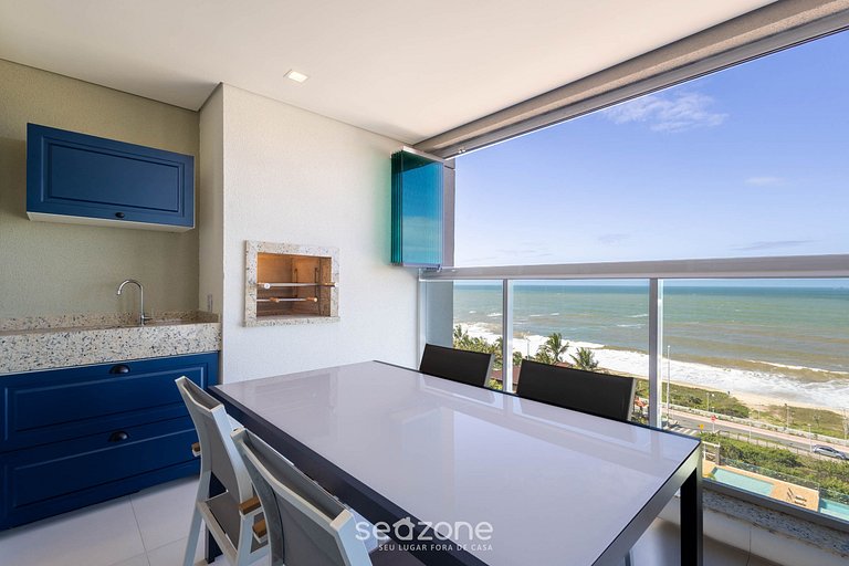 Dpto c/ balcón, parrilla y vista al mar SHC0801