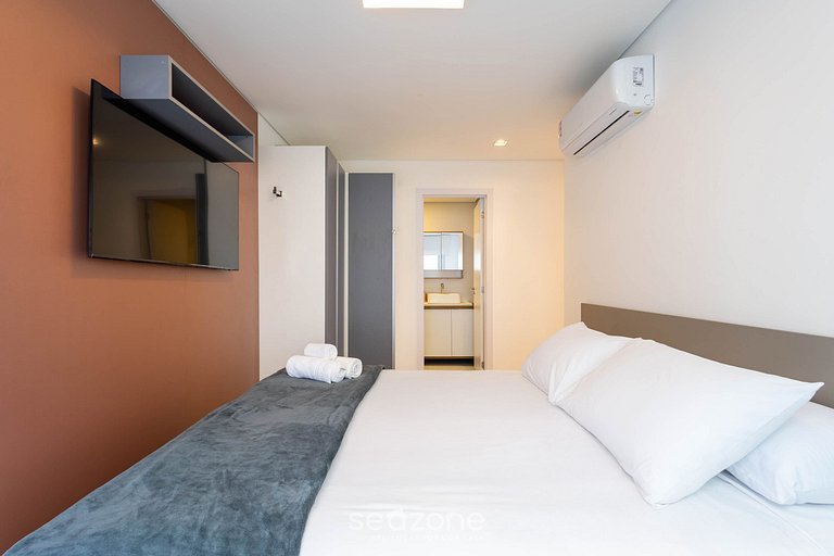 Dpto c/ balcón, parrilla y vista al mar SHC0801