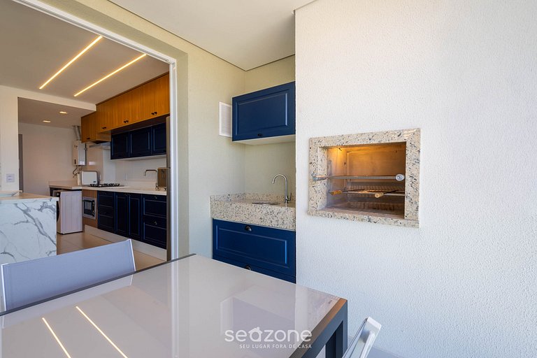 Dpto c/ balcón, parrilla y vista al mar SHC0801