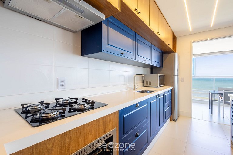 Dpto c/ balcón, parrilla y vista al mar SHC0801