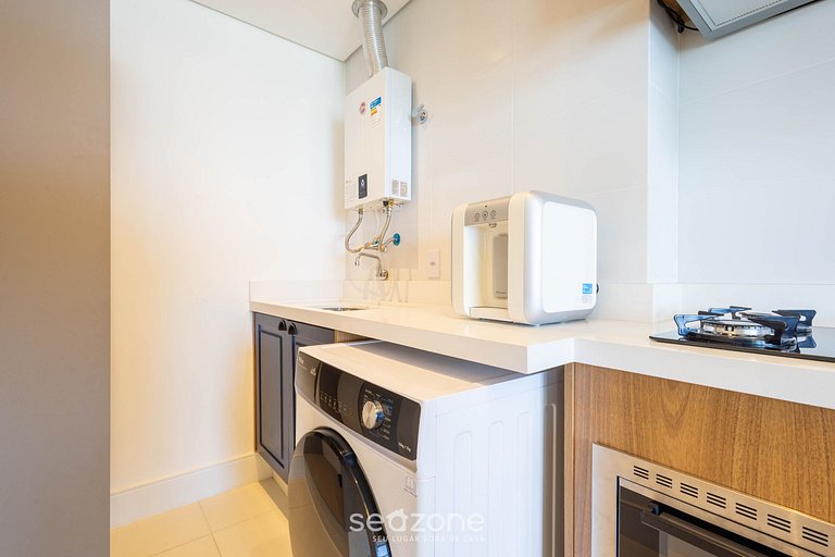 Dpto c/ balcón, parrilla y vista al mar SHC0801