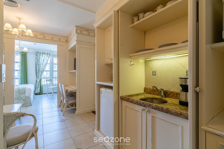 Estúdio com vista mar em Resort c/ piscina ILC3412