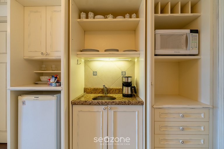 Estúdio com vista mar em Resort c/ piscina ILC3412