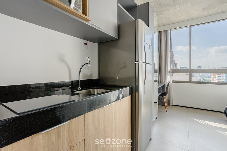 Studio em cond. c/ academia, 400m do Metrô ODM1203