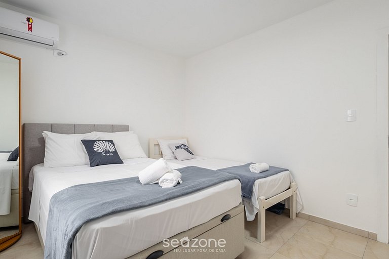 Apto c/ Churrasqueira a 230 m da Praia SHA0104