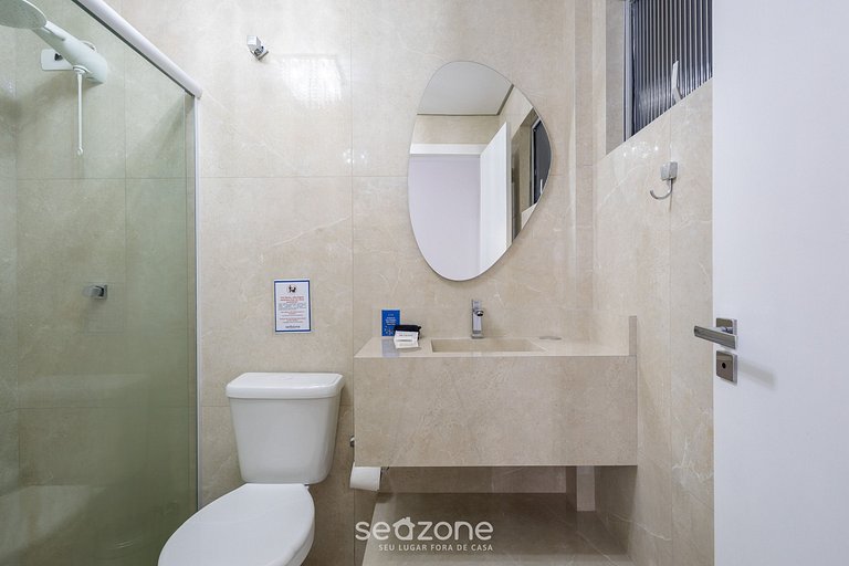 Apto c/ Churrasqueira a 230 m da Praia SHA0104