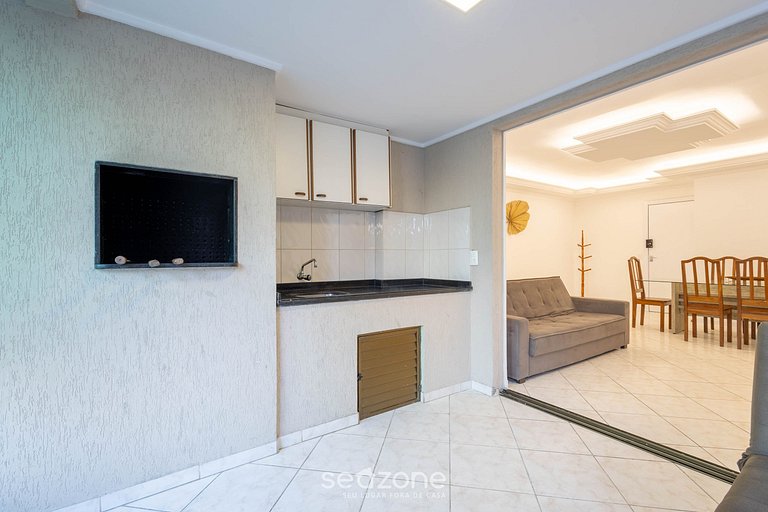 Apto con balcón y parrilla a 290m del mar CAU0199