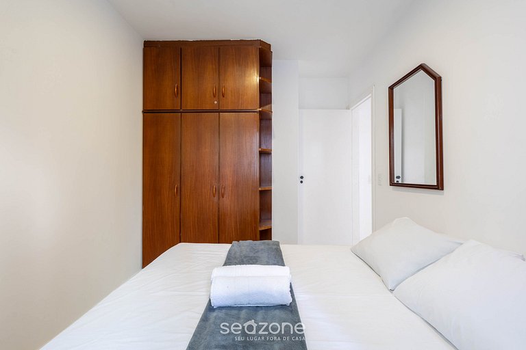 Apto con balcón y parrilla a 290m del mar CAU0199