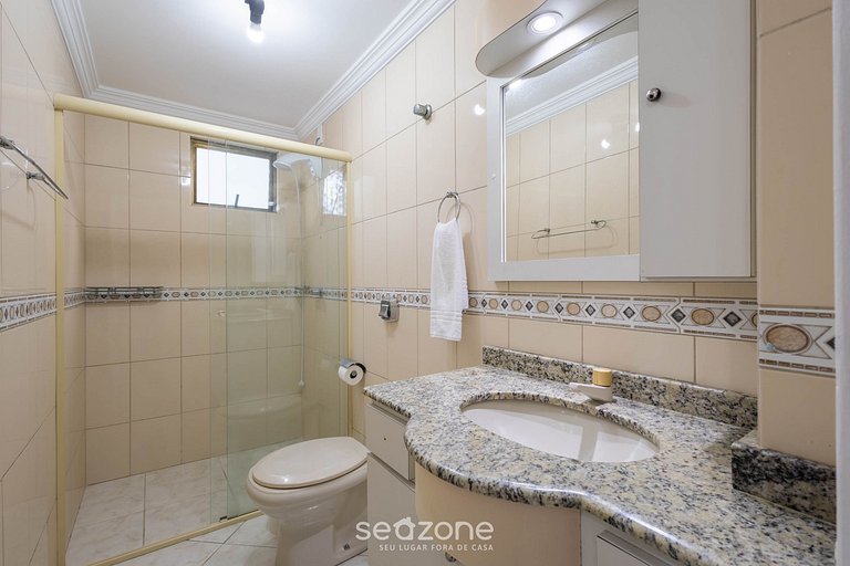 Apto con balcón y parrilla a 290m del mar CAU0199