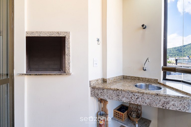 Apto com Vista Mar a 214m da Praia - BLU0206