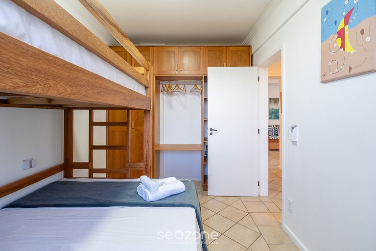 Apto con Vista al Mar a 214m de la Playa - BLU0206