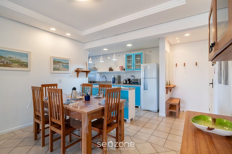 Apto com Vista Mar a 214m da Praia - BLU0206