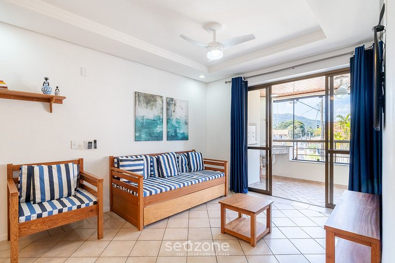 Apto con Vista al Mar a 214m de la Playa - BLU0206