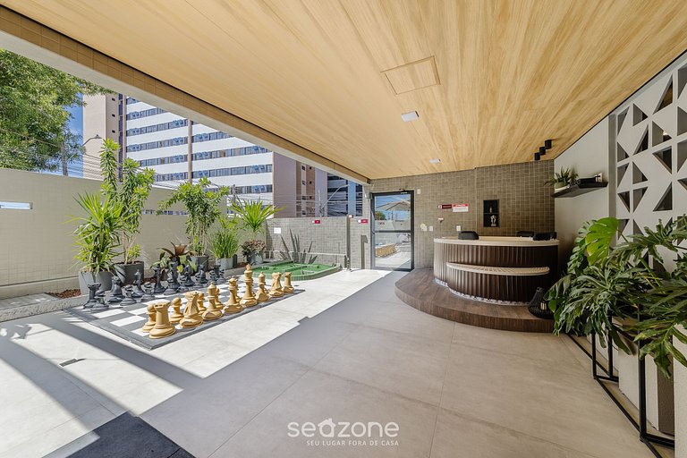 Estudio en cond. c/ piscina a 350m del mar SLI0704