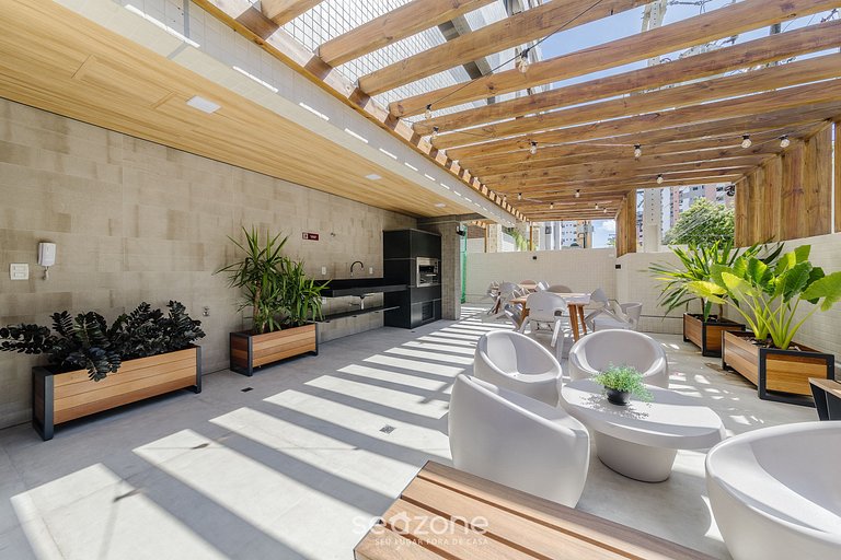 Estudio en cond. c/ piscina a 350m del mar SLI0704