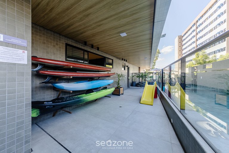 Studio em cond. c/ piscina a 350m do Mar - SLI0704