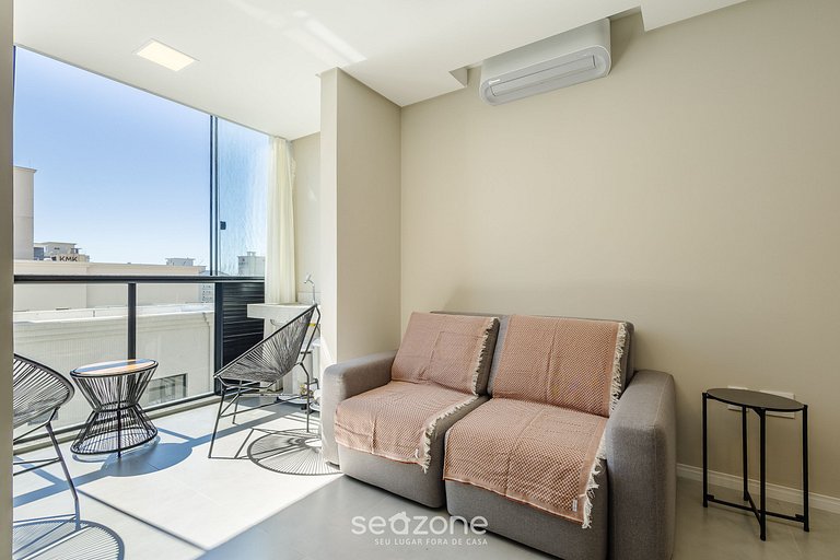 Studio c/ varanda a 220m da Praia FFS1405