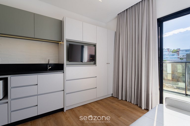 Estudio c balcón y parrilla 180 m del mar SFR0412