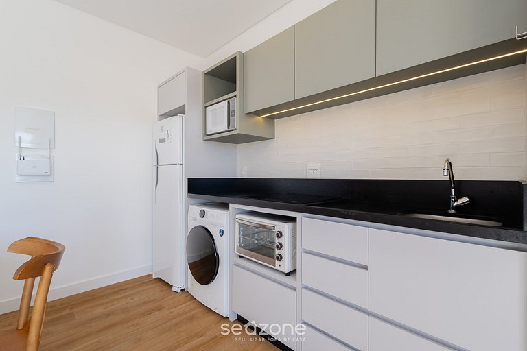 Estudio c balcón y parrilla 180 m del mar SFR0412