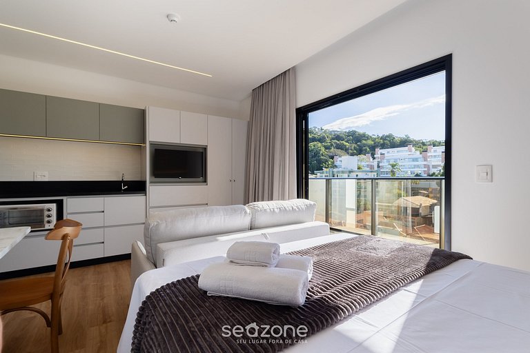 Estudio c balcón y parrilla 180 m del mar SFR0412