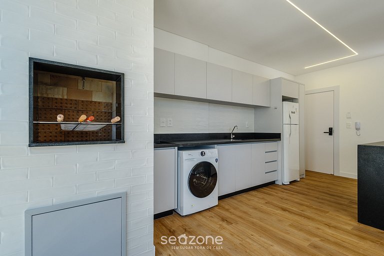 Apto c/ churrasq. privativa a 180m do Mar SFR0301