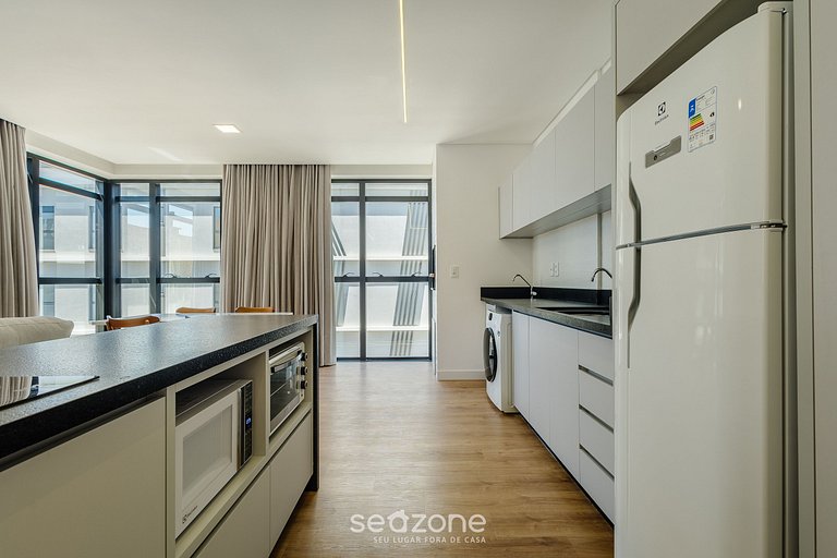 Apto c/ churrasq. privativa a 180m do Mar SFR0301