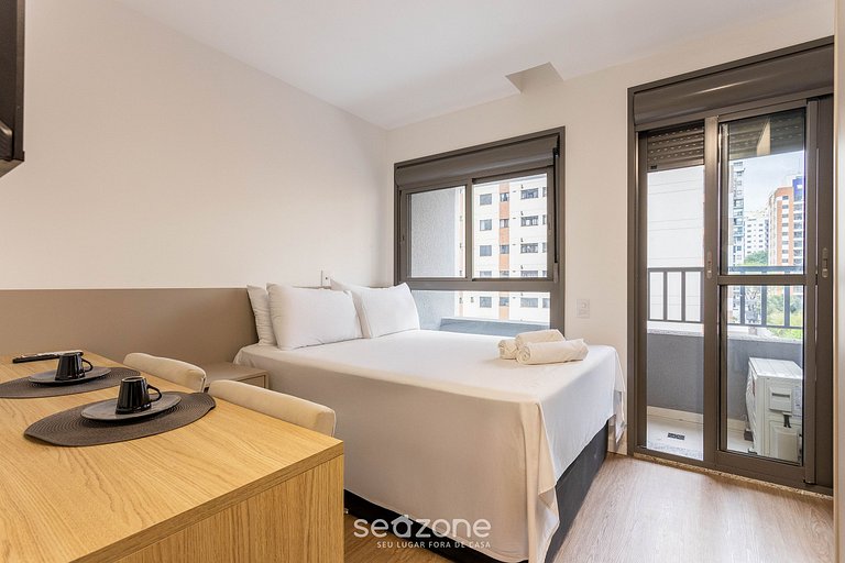 Studio con balcón 450m del Allianz Parque DIO0507