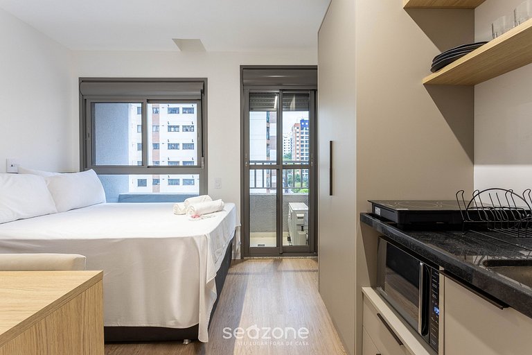 Studio con balcón 450m del Allianz Parque DIO0507