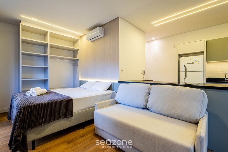 Studio c/ churrasqueira a 220m da Praia SFR0302