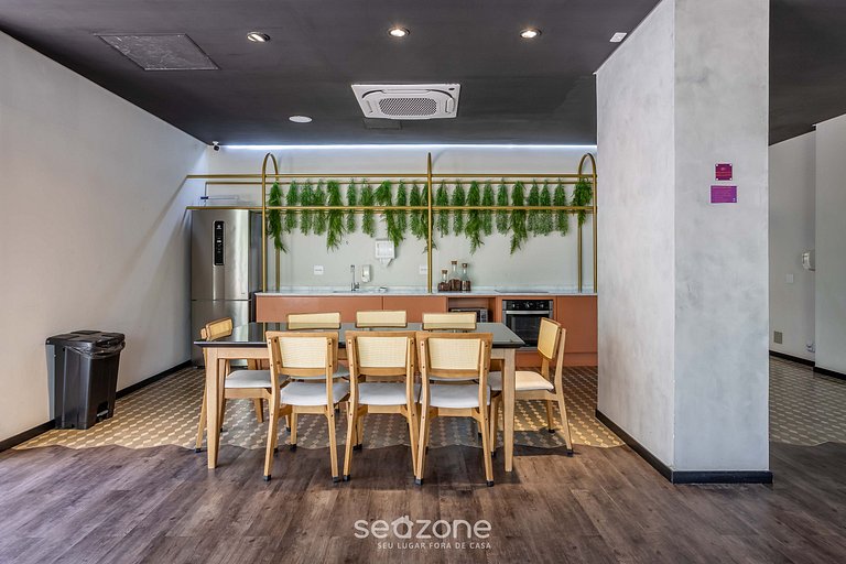 Estudios en condominio con gimnasio en Indianópolis - COI