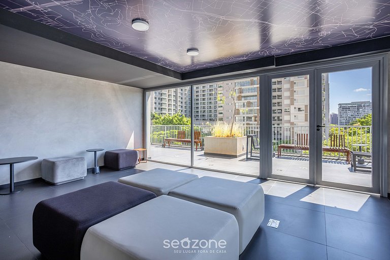 Estúdios em Cond. c/ Academia em Indianópolis - COI