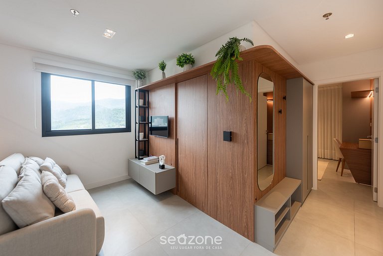 Apt 1Q em cond. c/ piscina a 280m da praia MHF1901