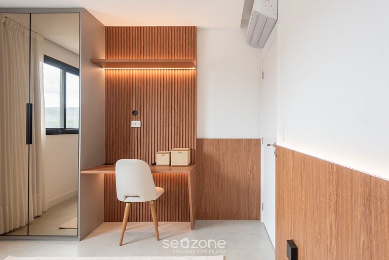 Apt 1Q em cond. c/ piscina a 280m da praia MHF1901