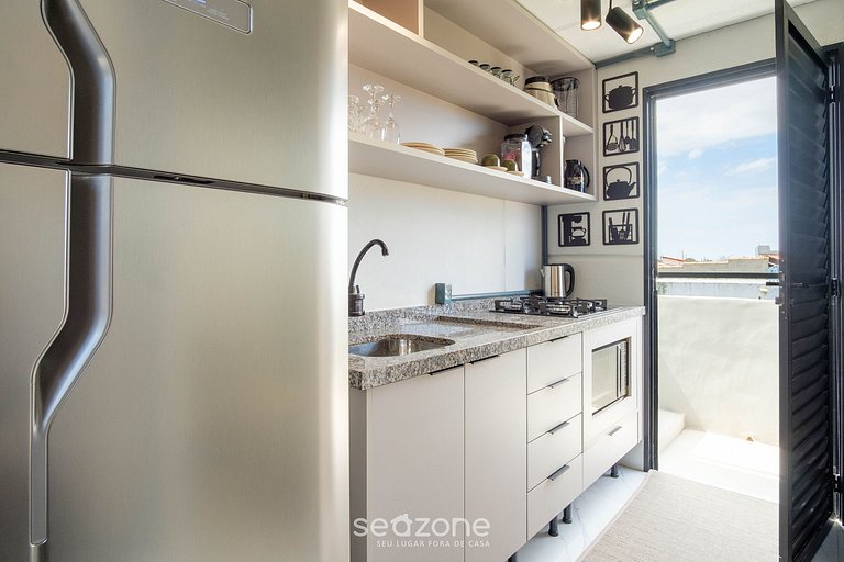 Loft con balcón a pasos de la playa - PLO0009