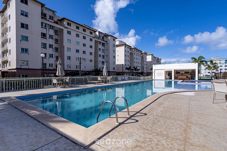 Condominio con piscina a 850m de la Playa del Sur, Ilhéus/BA