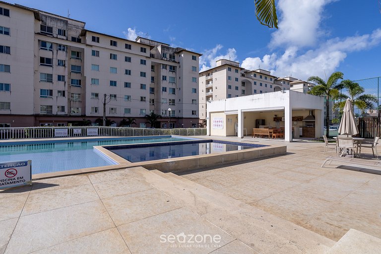 Apto 2Qtos cond c/ piscina 850m da Praia | VGT0004
